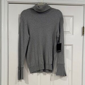 Halston Heritage Gray Turtleneck Sweater